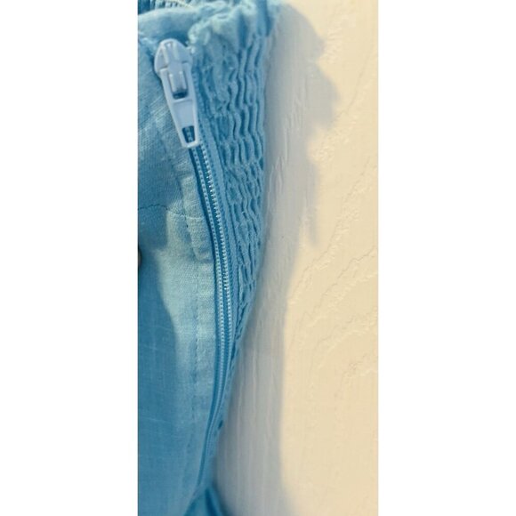 Fanm Mon XL Marion Front Keyhole Embroidered Butterfly Sleeveless Peplum Top NWT - Picture 6 of 10